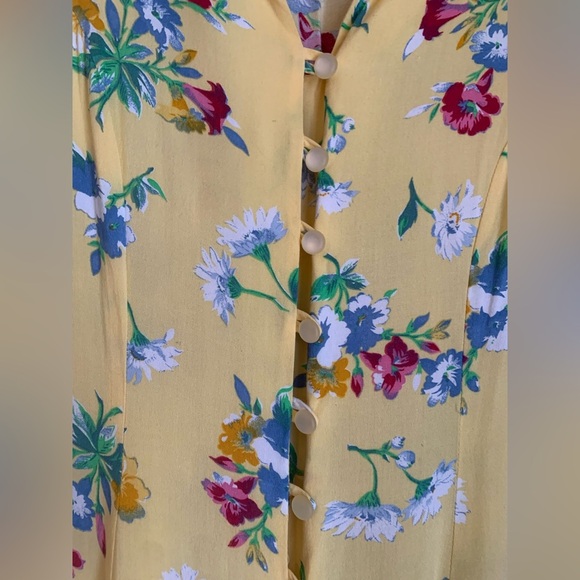 Coldwater creek Vintage 90's dress grunge floral maxi /midi dress pheobe friends - Picture 2 of 9